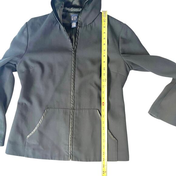 Vintage GAP Black Hooded Satin Lined Tailored Jacket Blazer M - Picture 7 of 11